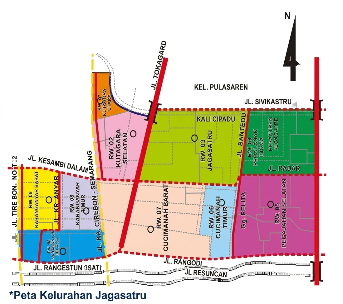 Peta Wilayah Kelurahan Jagasatru