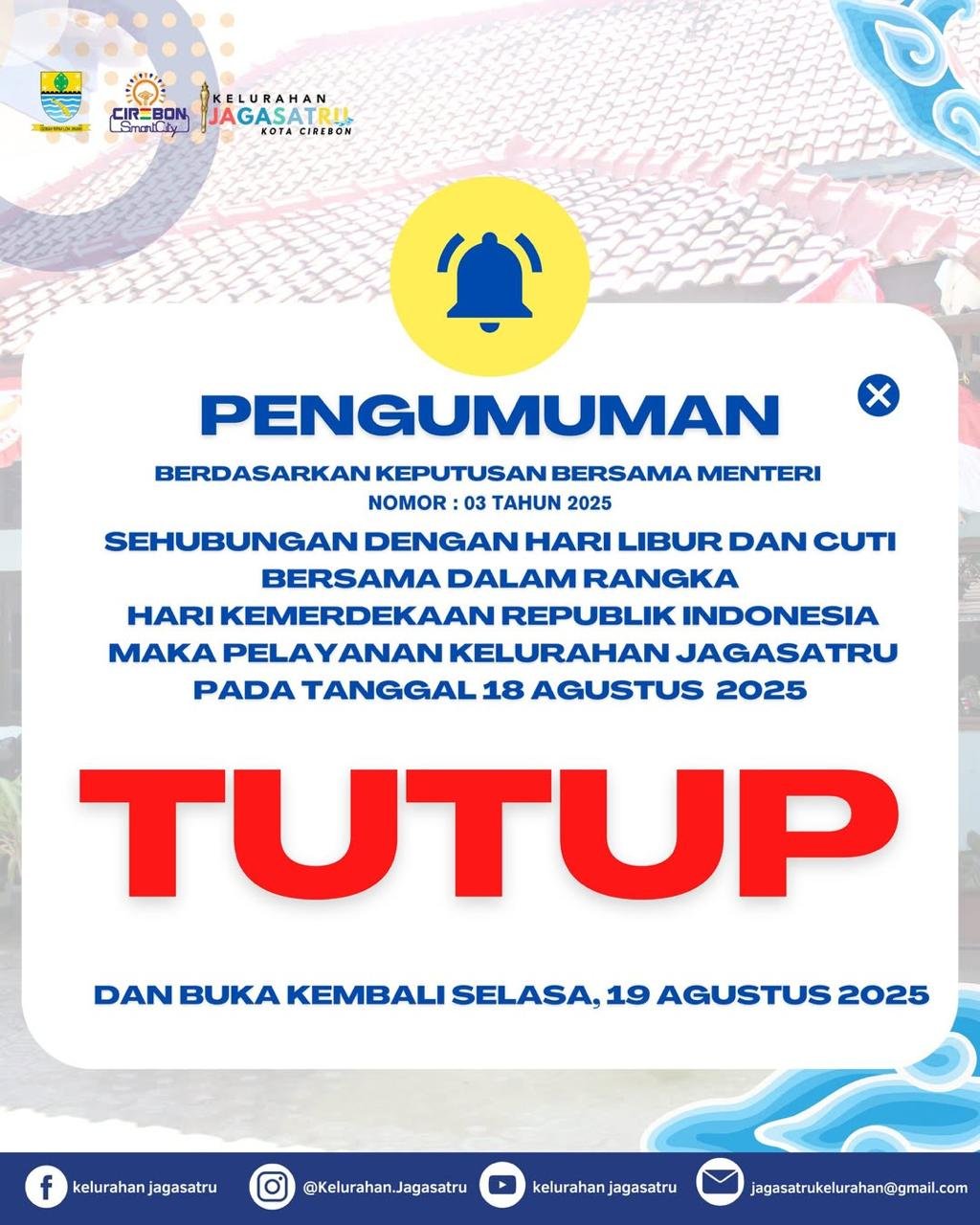 Pengumuman Pelayanan Publik Kelurahan Jagasatru