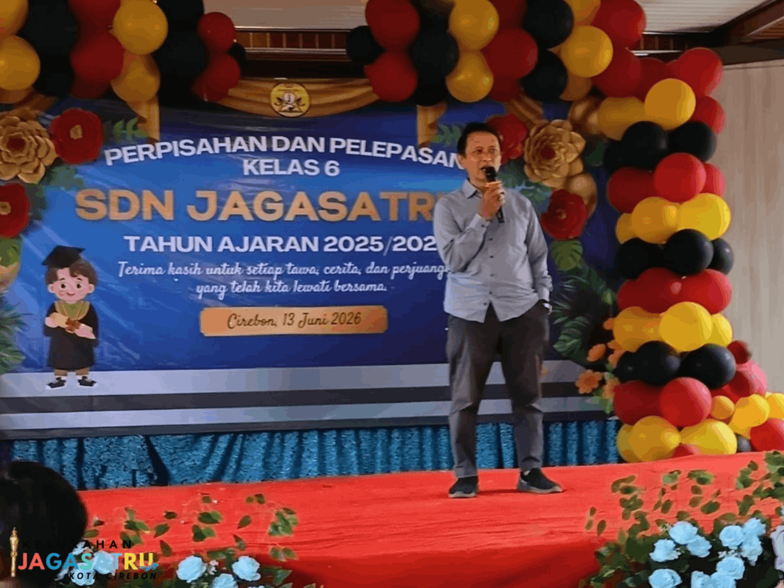 Kelurahan Jagasatru Berpartisipasi Menghadiri Acara Perpisahan SD Negeri Jagasatru 1